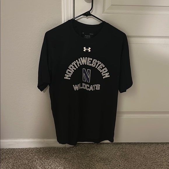 Under Armour Black Short Sleeve Tee Northwestern Wildcats - Picture 1 of 2